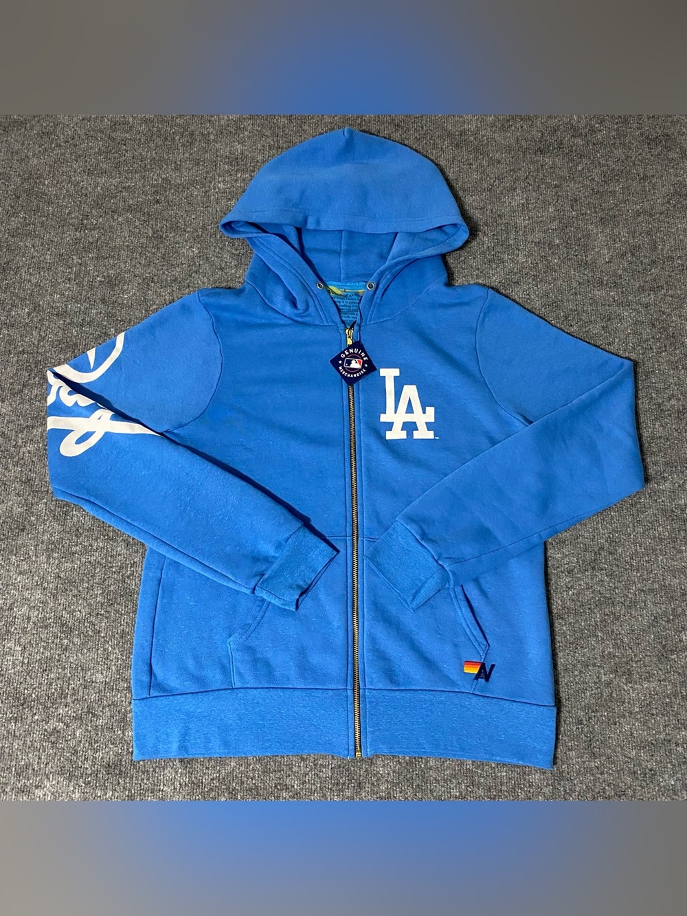 Aviator Nation MLB Los Angeles Dodgers Unisex Full Zip Unisex Large Hoodie NWT